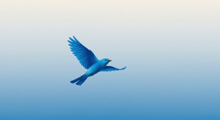 Obraz premium Blue bird in flight