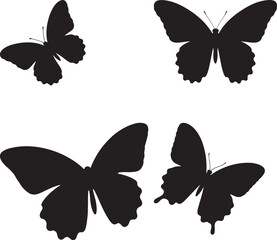 set of butterflies