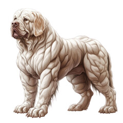 Majestic Canine in Full Display: A commanding presence of a huge dog, exuding strength and confidence. Captivating the allure of this impressive canine's physique.
