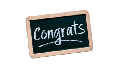 Congrats message on blackboard