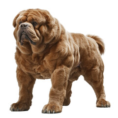  Majestic Chow Chow: A striking, majestic Chow Chow, boasting a thick, luxurious, and fluffy coat, stands confidently, showcasing the breed's unique features.