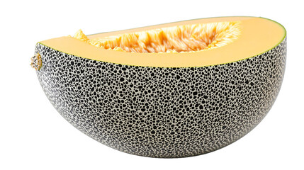 A Slice of Honeydew Melon Fresh and Delicious on transparent background