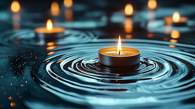 Inner peace alignment using breathing techniques and visual focus in sacred candlelight space.