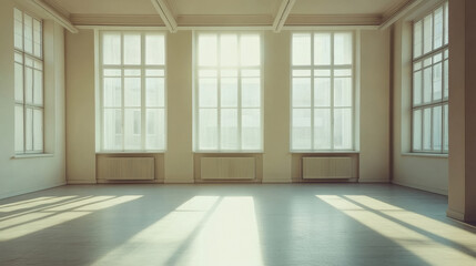 Wide Empty office with Simple Decoration