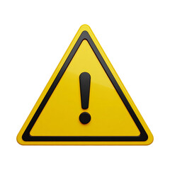 Warning Sign Exclamation Mark on Yellow Triangle Isolated Safety Icon Alert Symbol