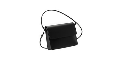 Obraz premium Black crossbody bag floating in psychedelic dark space