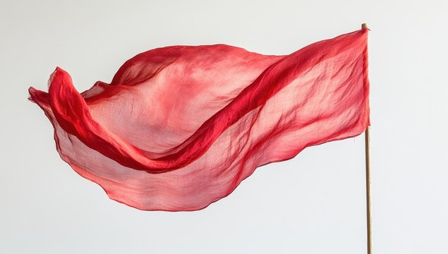 Red flag billowing in the wind (1)