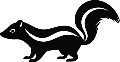 skunk animal silhouette vector illustration