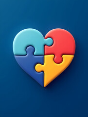 love heart 3D Valentine's Day love anniversary concept illustration