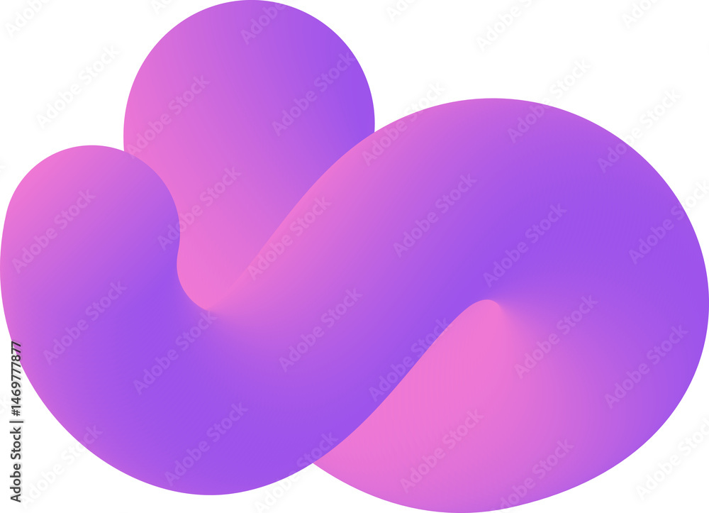 Poster gradient abstract purple shape. liquid 3d element. fluid wavy and swirl spiral. dynamic trendy brigh