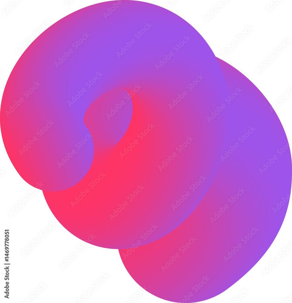 Poster gradient abstract pink colored shape. liquid 3d element. fluid wavy and swirl spiral. dynamic trendy