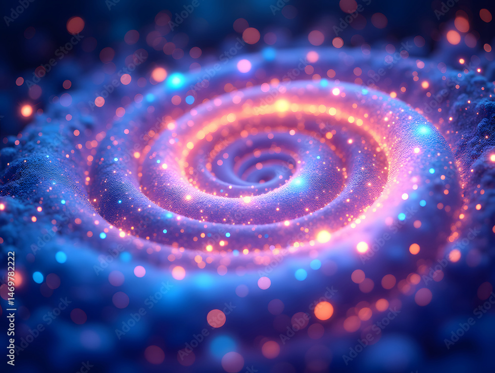 Aufkleber abstract light three-dimensional luminous particles technology sense kv main visual background