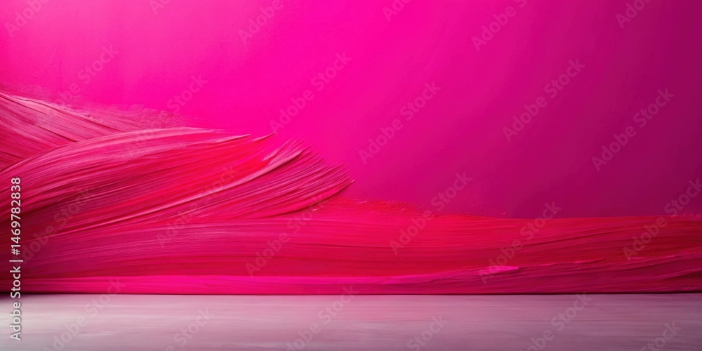 Poster vibrant pink paint swirls on a smooth surface an abstract composition of color and texture