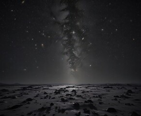 Vast, inky black sky ablaze with countless sparkling stars ,  dark,  background