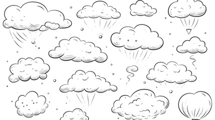 Fototapeta premium Hand Drawn Speech and Thought Bubbles Collection for Creative Design Projects