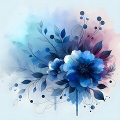 watercolor flowers illustration
