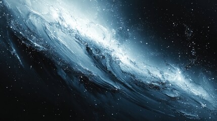 Fototapeta premium Stunning Cosmic Swirl of Stars and Nebulae in a Dark Universe with Ethereal Brightness and Deep Colors