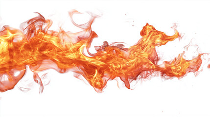 Obraz premium fire flames on white background