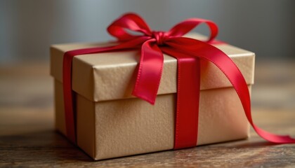 a meticulously crafted box, adorned with a crimson ribbon, stood as a testament to the art of gift giving, promising joy and love, whether for the warmth of valentine's day or the magic of christmas.