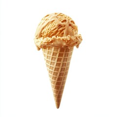 Caramel ice cream cone
