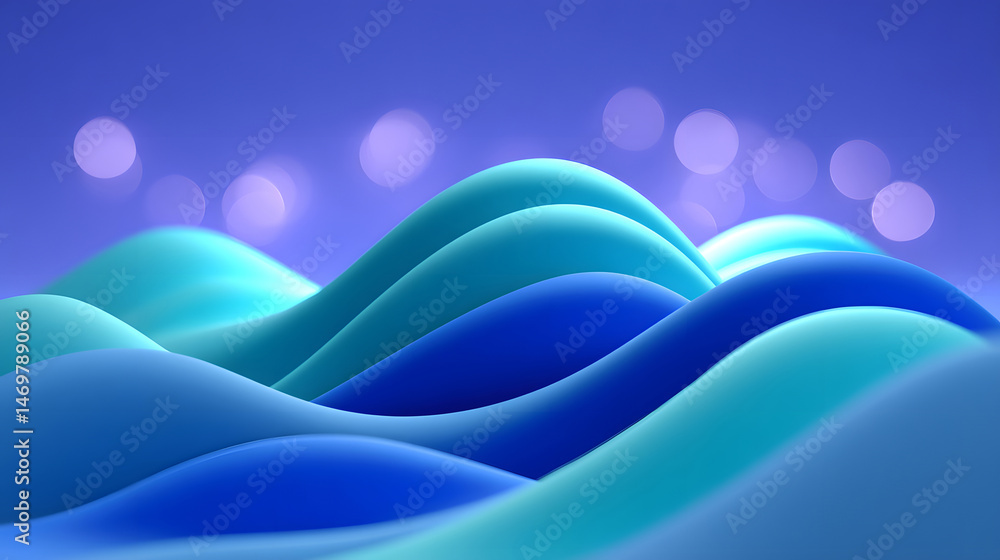 Poster abstract light three-dimensional luminous particles technology sense kv main visual background