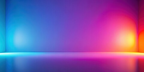 Vibrant Gradient Background Featuring a Seamless Transition of Colors in a Room Setting