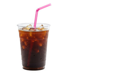Iced coffee in a neon dream