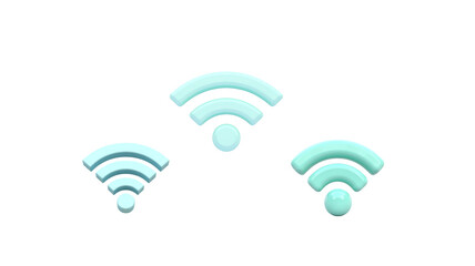 Fototapeta premium cute 3d signal symbol icon (png)