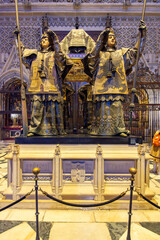 Tomb of Christopher Columbus in Seville cathedral, Spain