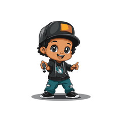 cartoon design of singing man mascot vector