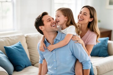 happy family having fun time at home concept famille heureuse s'amusant à la maison concept concepto de familia feliz que se divierte en casa