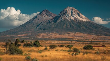 Breathtaking Time Lapse of Shifting Clouds Over Majestic Volcanic Mountain Landscape