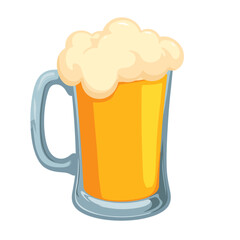 Beer Mug with Foam Representing Refreshment  