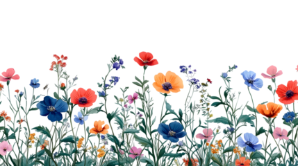 Elegant Wildflower Border for Creative Designs
