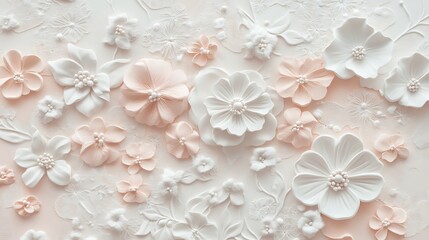 Pastel Floral 3D Wall Decor.