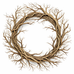 Twisted Branches Wreath: Nature's Abstract Circle