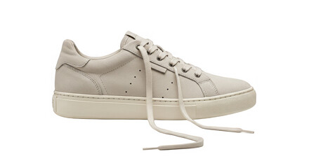 Soft sneaker floats amidst digital static