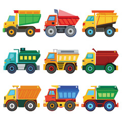 Nine  classic Dirt Bike arranged on a white background.