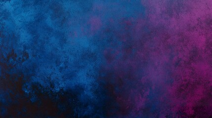 Naklejka premium Gradient background with deep transitions from blue to magenta and purple, accented by black undertones and a fine grainy texture. Abstract and sleek. 
