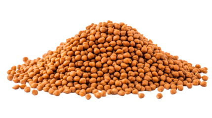 Freshly Packed Chickpeas Isolated on Transparent Background - Organic Food Concept