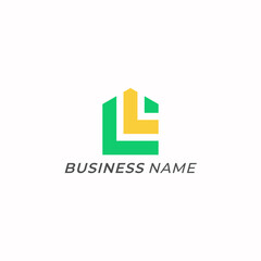 design logo creative home and letter L