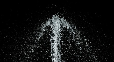 Water fountain spray in action