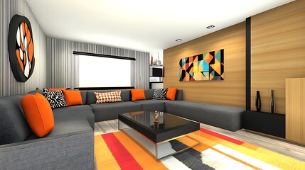 Modern living room interior design. (32)