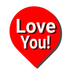 Expressing Love A Simple 'Love You!' Design for Valentine's Day, Anniversaries, or Any Romantic Occasion