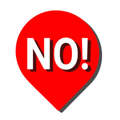 Red No! Sign  A Bold Graphic Design Element for Rejection, Denial, or Prohibition