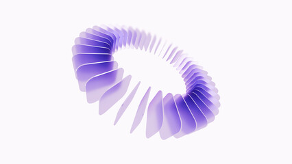 Purple abstract round shape, glass