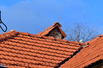 Naklejka premium roof and chimney