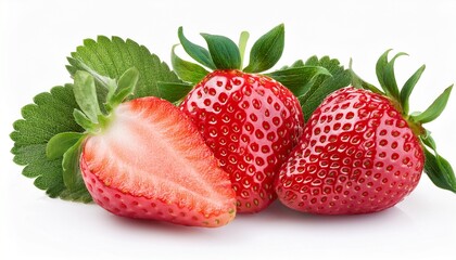 ripe strawberry isolated on a white background