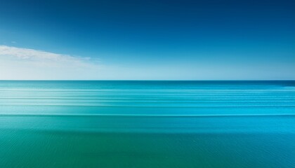 Fototapeta premium minimalist peaceful blue and green seascape background with horizontal lines