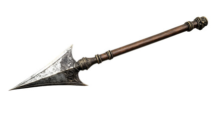 Medieval Spear Isolated on Transparent Background for Historical Designs and Projects